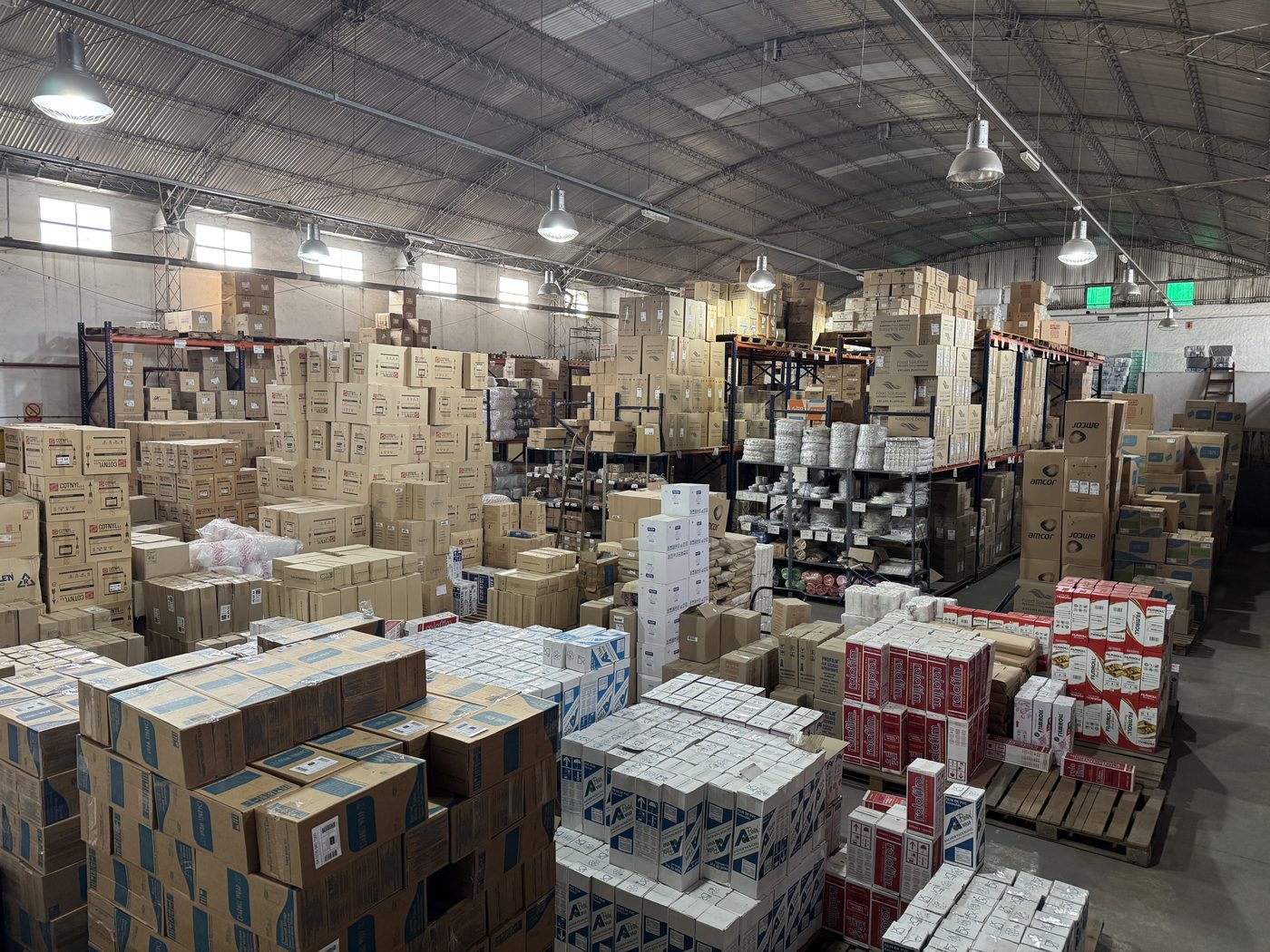 Mercadería preparada en el depósito